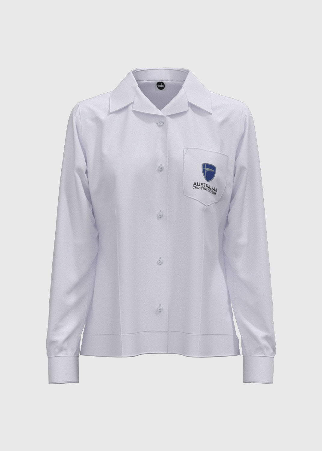 Blouse L/S White P-12