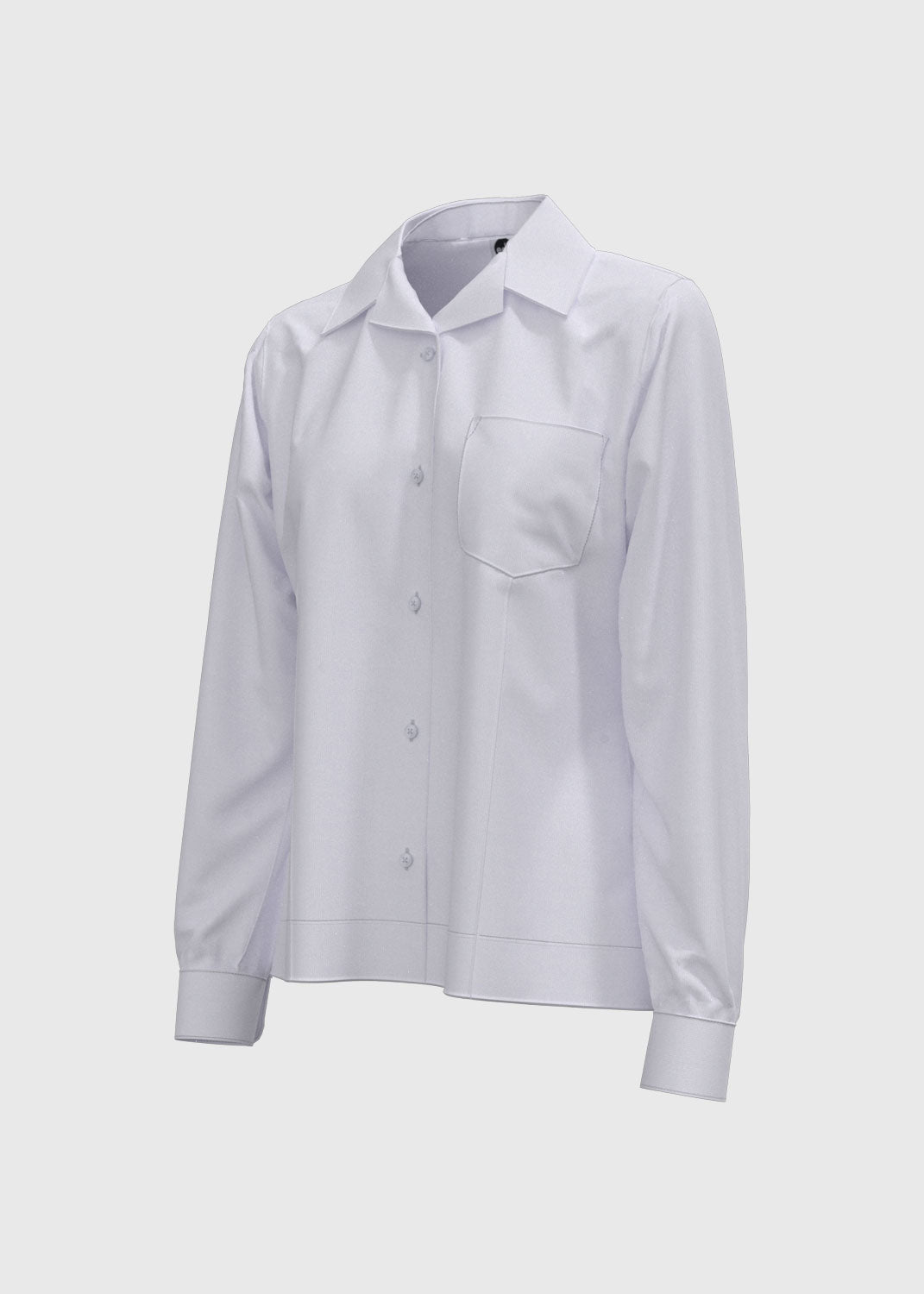 Blouse L/S White P-6