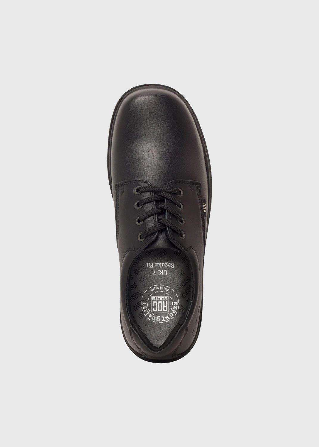ROC Strobe Senior School Shoe - Black