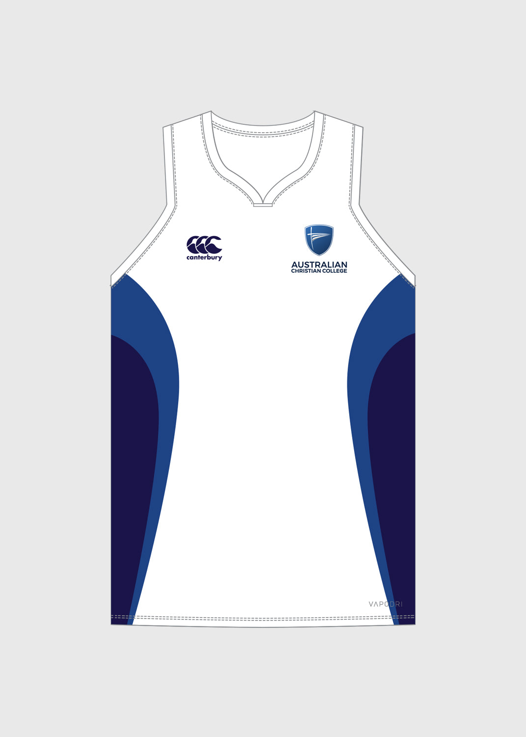 Youth Numbered Basketball Singlet - White