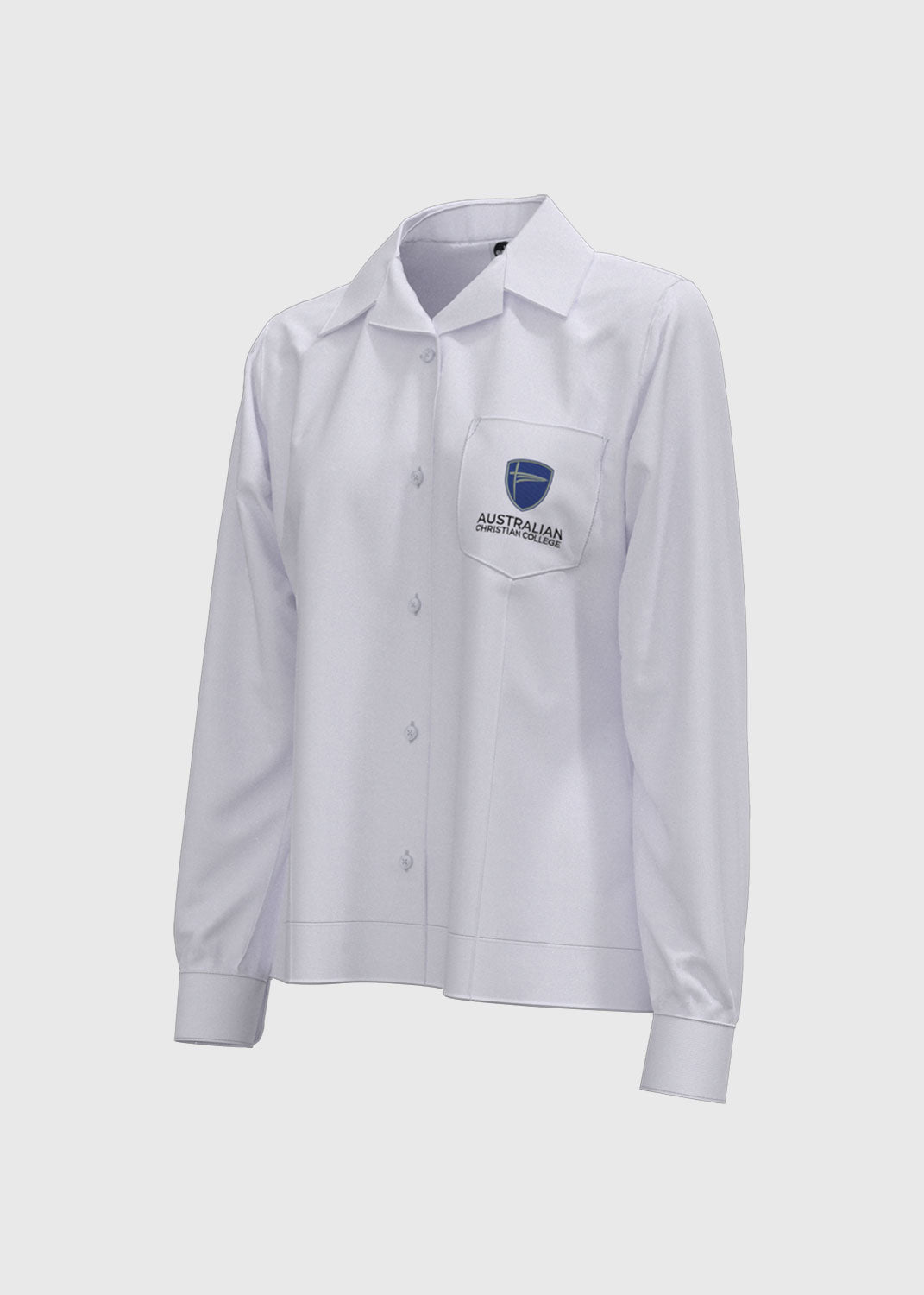 Blouse L/S White P-12